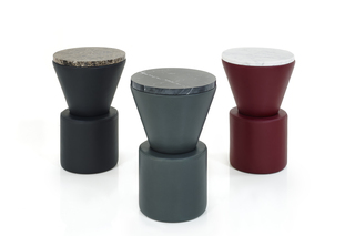 Leather side table  by  Wittmann