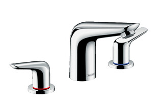 Novus 3-hole basin mixer 100 with pop-up waste set  by  Hansgrohe