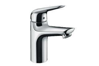 Novus single-lever basin mixer 100 LowFlow with push-open pop-up waste  by  Hansgrohe