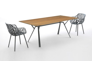 Radice Quadra rectangular table teak  by  Fast