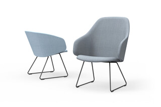 Sola Lounge Chair mit Armlehnen und Kufen  von  Martela