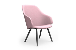 Sola Lounge Chair mit Armlehnen und Holzbeinen  von  Martela