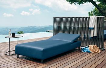 DOUBLE sunlounger