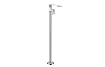 AXOR Edge Single lever basin mixer floor-standing with push-open waste set - diamond cut