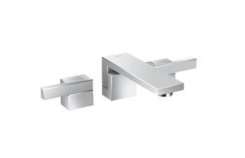 AXOR Edge 3-hole basin mixer for concealed installation wall-mounted - diamond cut