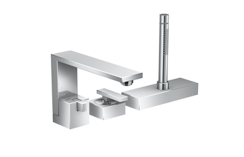 AXOR Edge 3-hole rim mounted single lever bath mixer