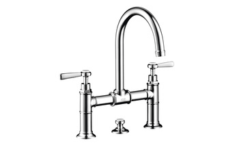 AXOR 2-handle basin mixer 220 with pop-up waste set and lever handles
