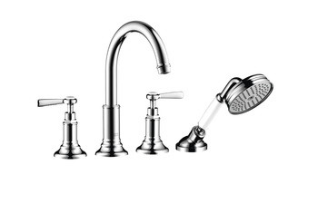 AXOR Montreux 4-hole tile mounted bath mixer with lever handles