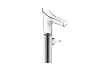 AXOR Starck V single lever basin mixer 220 with glass spout for wash bowls
