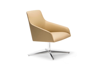 Alya Loungesessel mit Vierstern-Fuß niedrige Lehne