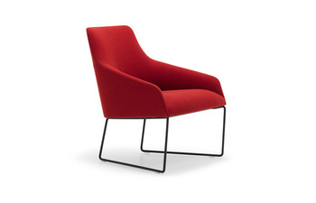 Alya Loungesessel mit Stahlgestell niedrige Lehne