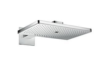AXOR overhead shower 460 / 300 3jet with shower arm and square escutcheons
