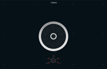 BORA Basic surface induction glass ceramic  cooktop with integrated cooktop extractor - Exhaust air