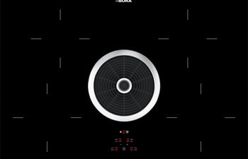 BORA Basic induction glass ceramic cooktop with integrated cooktop extractor - Exhaust air