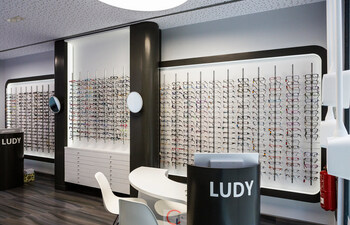 Multiopticas Ludy 6906. Dark Grey, 4102. Extreme light, 1100. Snow White