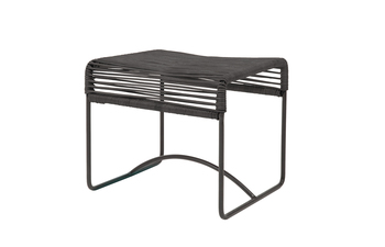 Acapulco Taburete Leder Negro