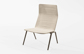Zebra Knit Loungesessel mit hoher Rückenlehne