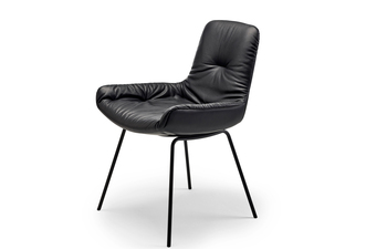 Leya armchair low with steel frame