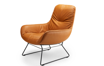 Leya lounge chair with wire frame