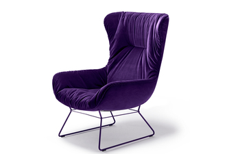 Leya wingback chair with wire frame