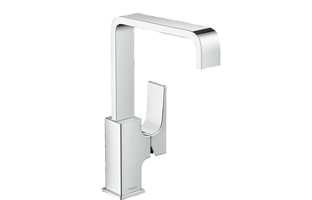 Metropol Single lever basin mixer 230 with lever handle and push-open waste set