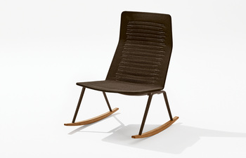 Zebra Knit Lounge-Schaukelsessel