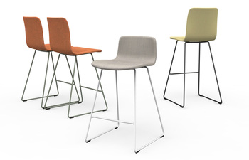 Sola bar stool with sled base