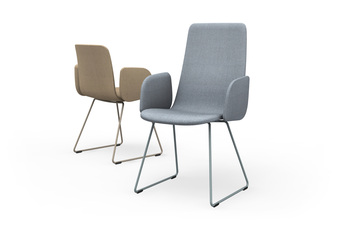 Sola conference chair with sled base