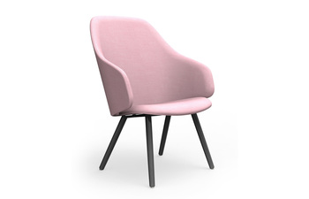 Sola lounge chair with armrests and wooden legs