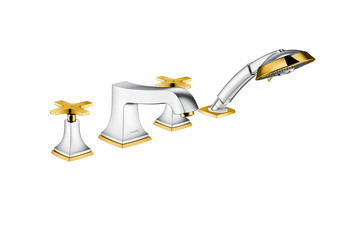 Metropol Classic 4-hole bath mixer cross