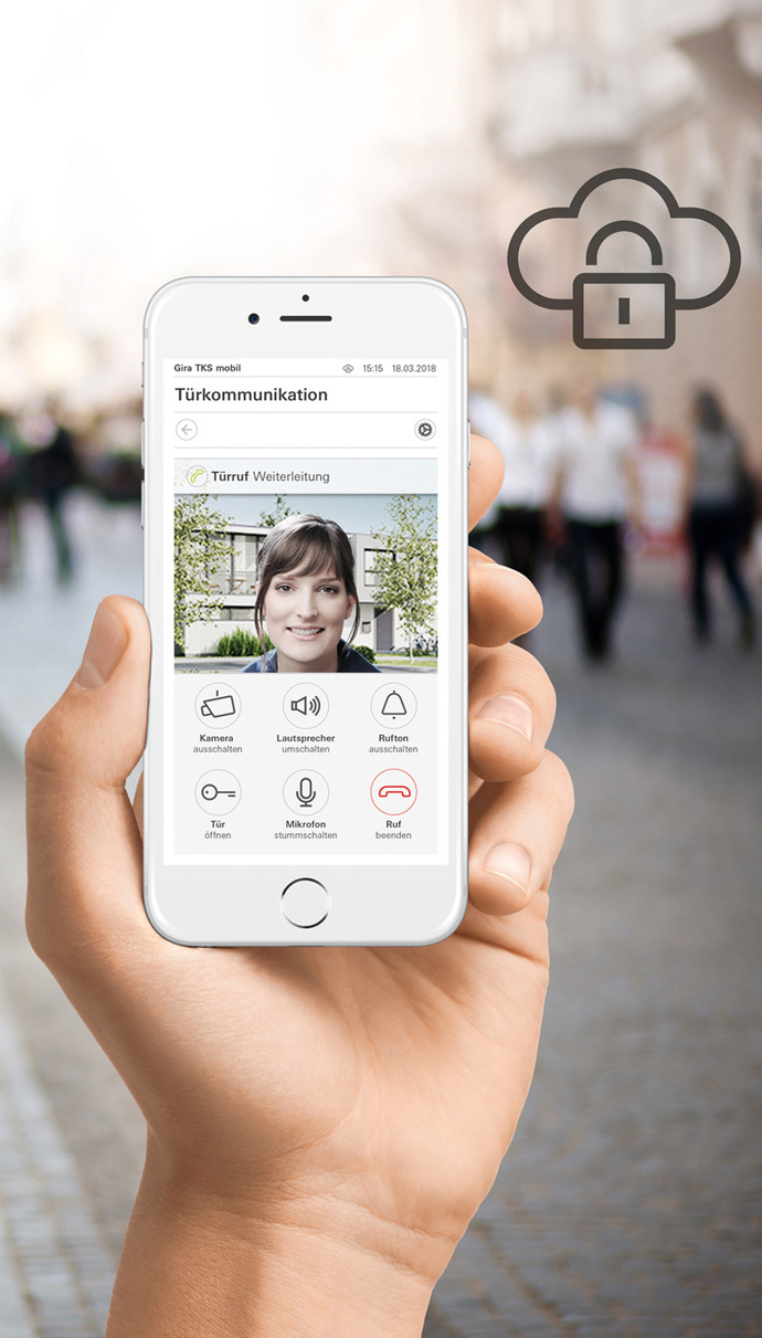 Mobile Türkommunikation mit dem "Gira TKS mobil".