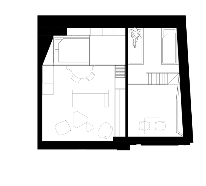 2. Ebene der Minimalismus Familienwohnung on Krakau