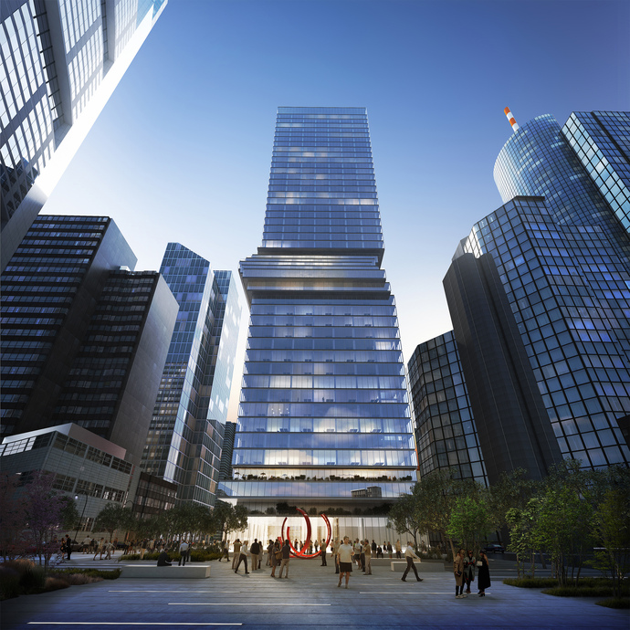 Omniturm Frankfurt/Main, Rendering, Entwurf von BIG