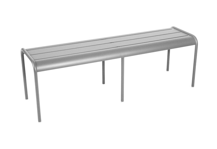 Luxembourg Bench 3 4 Places Gris Mtal