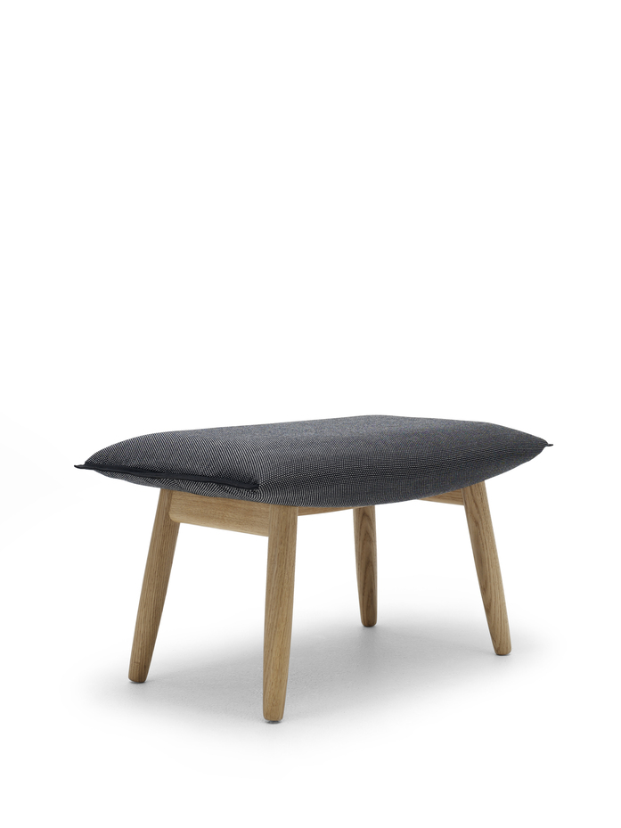 Eoos E016 Footstool Oak Fabric Side