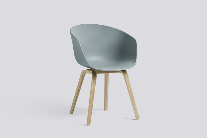 Aac22 Oak Matt Laquer Dusty Blue