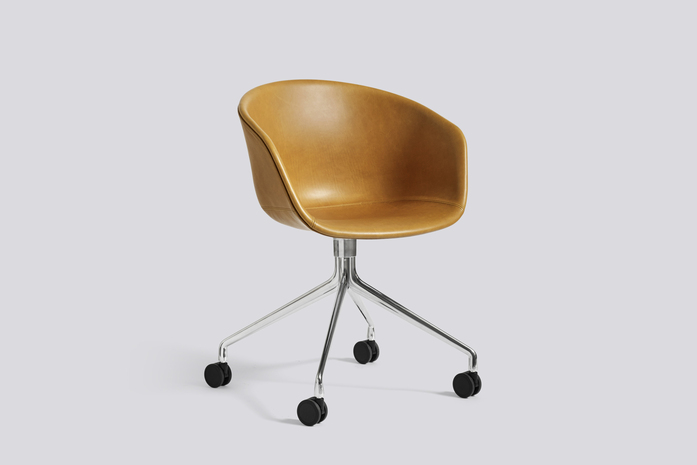 Aac25 Alu Base Leather Silk Cognac