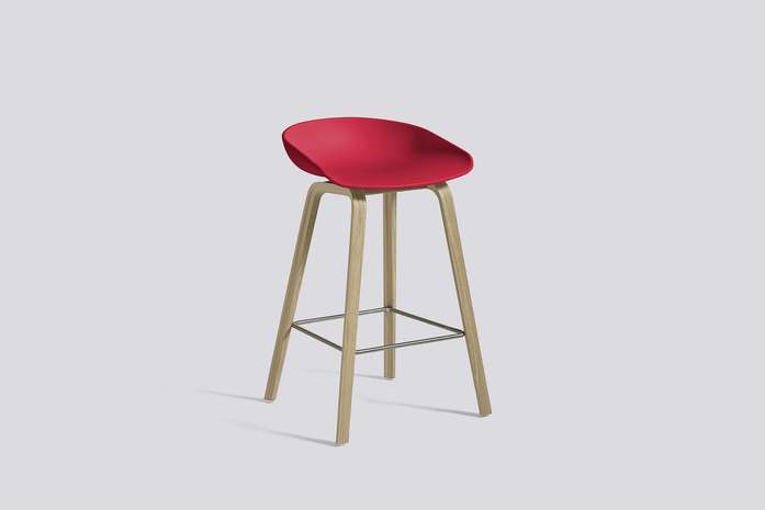 Aas32 H65 Oak Matt Lacquer Black Footrest Coral