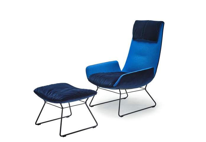 Amelie Lounge Chair Ottoman Drahtgestell 1 Preview