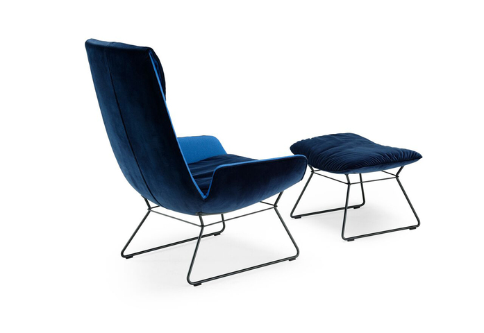 Amelie Lounge Chair Ottoman Drahtgestell 4 Preview