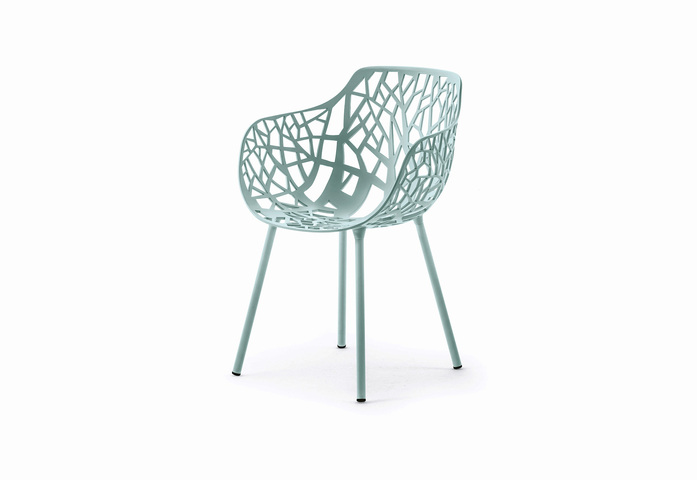 Armchair In Painted Aluminium
