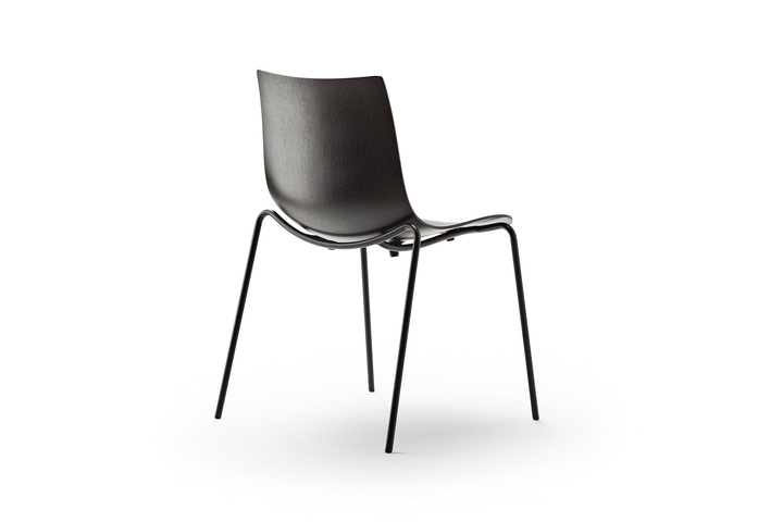 Ascalon Ba002 Preludia 4 Legs Oak Black Frame Back