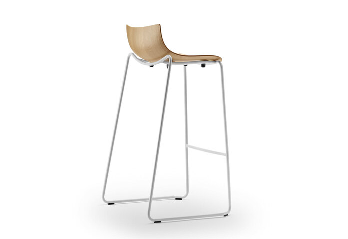 Ascalon Ba004 Preludia Bar Oak White Frame Back