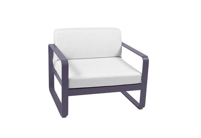 Bellevie Low Armchair Blanc Gris Prune