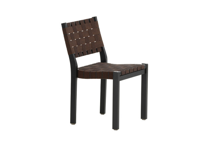 Chair611Blacklacqueredbirchblack Brownnewwebbing F