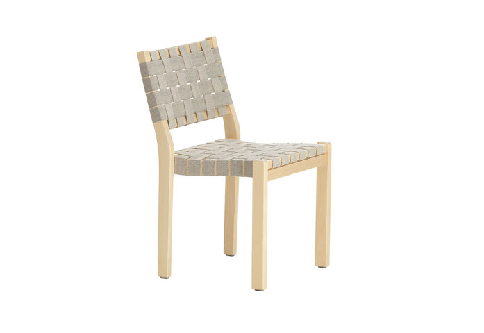 Chair611Clearlacqueredbirchnatural Blacknewwebbing F