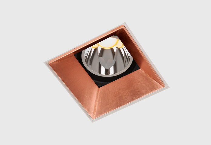 Down In Line 80 Red Satin Copper Shadowgap Led Downlight4