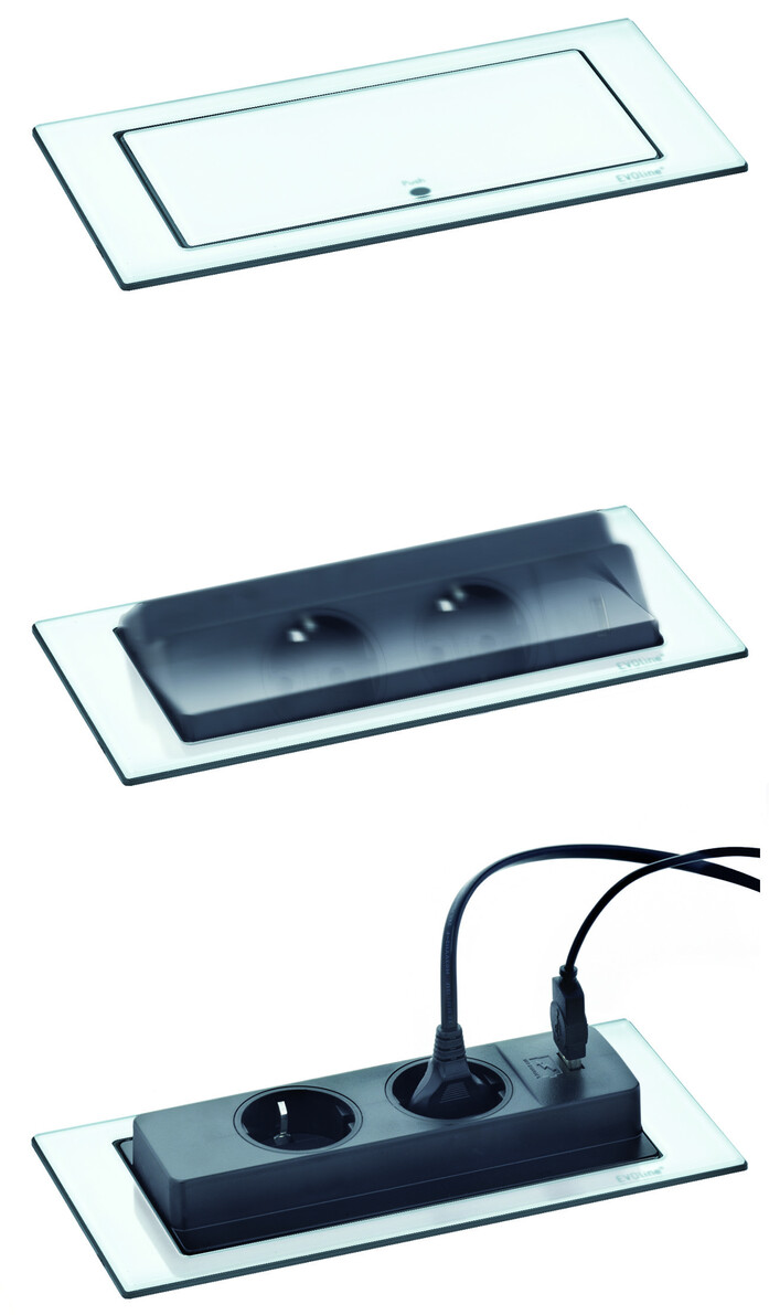 Evoline Back Flip Glas Weiss 3 Zustaende