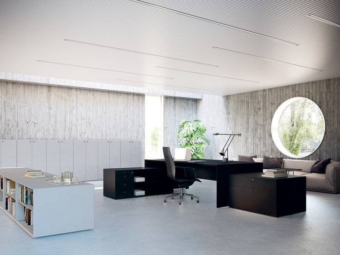 Executive Black Desk Quaranta 5 Fantoni