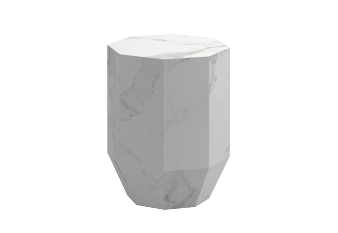 Gem Side Table Bianco